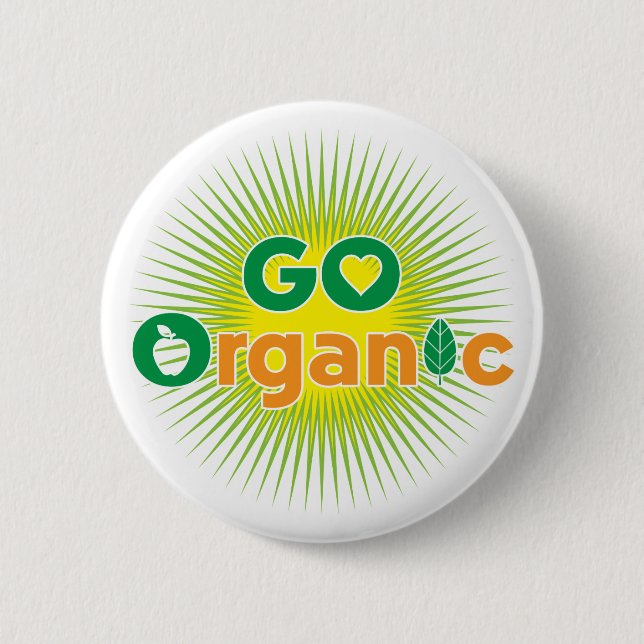 Go Organic 2 Inch Round Button (Front)