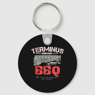 Go Out Adult Terminus Bbq Funny Zombie Apocalypse Keychain