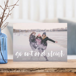 Go Out and Sleigh   Full Photo Holiday Card