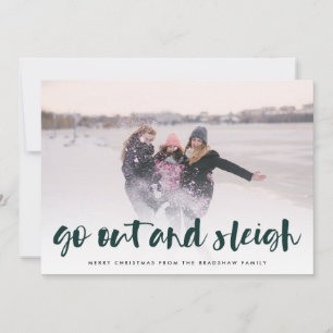 Go Out and Sleigh Full Photo Holiday Card