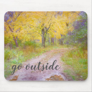 Go Outside Autumn Day Photo Art Mouse Pad