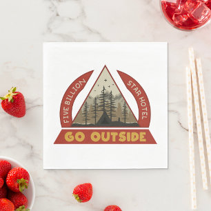 Go Outside Camping Napkin