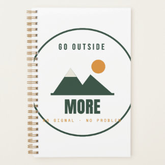 Go Outside More Mountain Adventure Gold Spiral Pla Planner