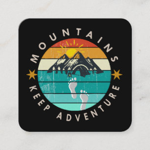 Go Outside Outdoor Keep adventure Square Business Card