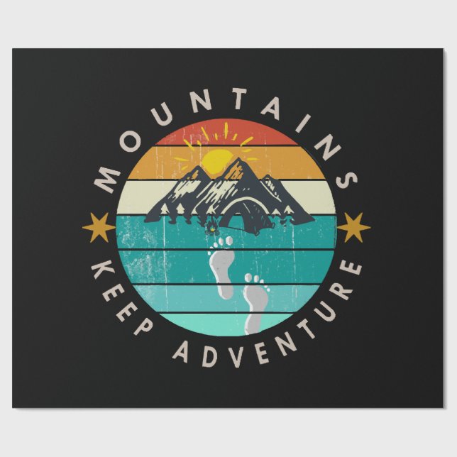 Go Outside Outdoor Keep adventure Wrapping Paper (Flat)