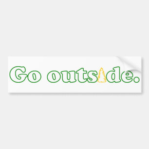"Go Outside" Pine Tree Bumper Sticker