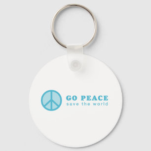 Go Peace (Blue) Keychain