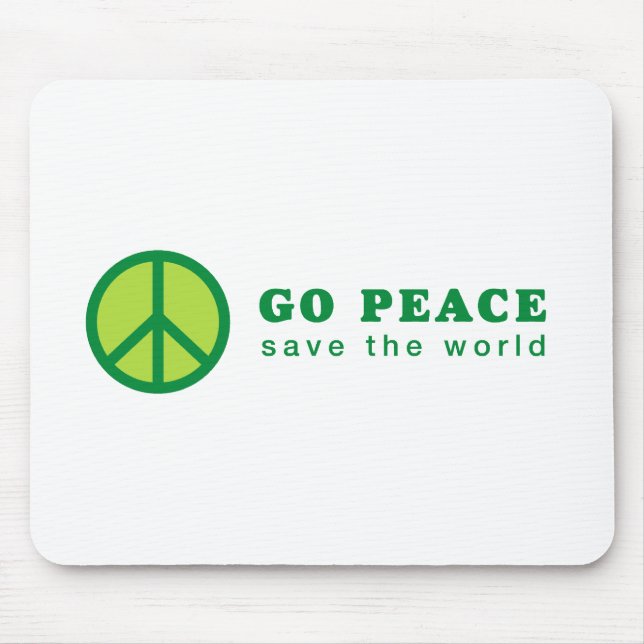 Go Peace (Green) Mouse Pad (Front)