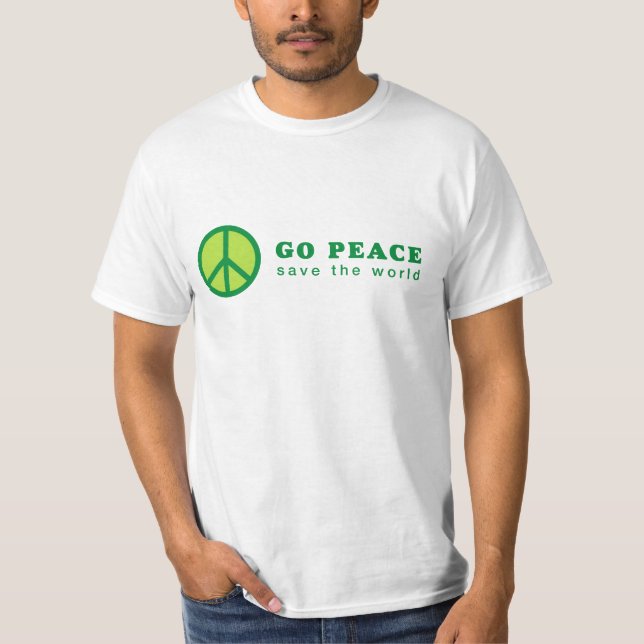 Go Peace (Green) T-Shirt (Front)