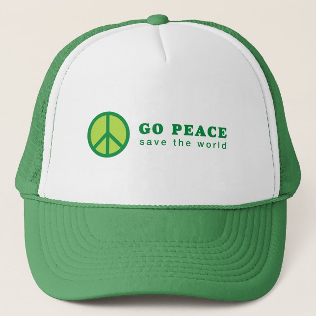 Go Peace (Green) Trucker Hat (Front)