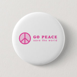 Go Peace (Pink) 2 Inch Round Button