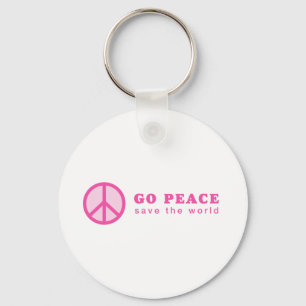 Go Peace (Pink) Keychain