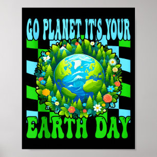 Go planet earth day cute earth nature lovers tank poster