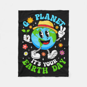 Go planet earth day environment earth day 2026 fleece blanket