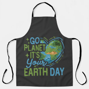 go planet it's your earth day apron