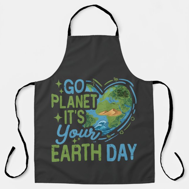 go planet it's your earth day apron (Front)