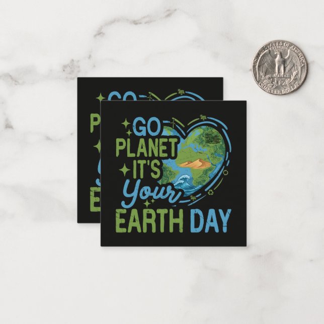 Go Planet It's Your Earth Day Card (Front/Back In Situ)