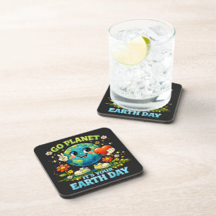  Go Planet It's Your Earth Day green Coaster