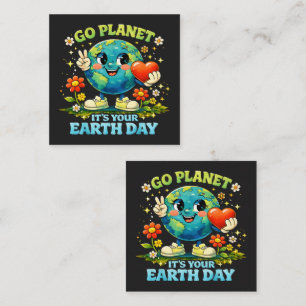 Go Planet It's Your Earth Day green Enclosure Card