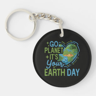 Go Planet It's Your Earth Day Keychain