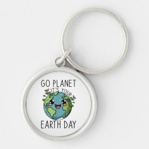 Go Planet Its Your Earth Day Teacher Kids Cute Ear Keychain