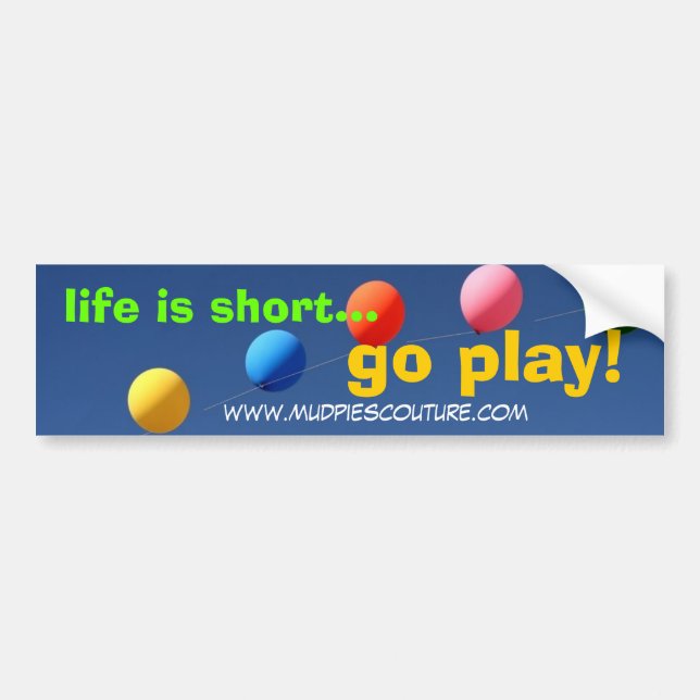 go play - Customized Bumper Sticker (Front)