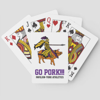 GO PORK!!! Pavilion-York Athletics Playing Cards