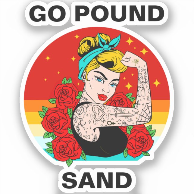 Go Pound Sand – Mom Flexing Tattooed Arm (Front)