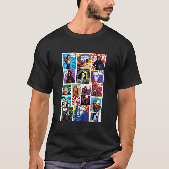 Go Pow WOW with Dead or alive  Pete Burns Essentia T-Shirt (Front)