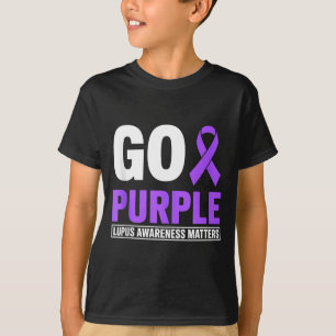 Go purple lupus awareness month ribbon sle support T-Shirt