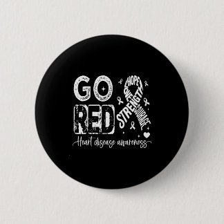 Go Red – American Heart Disease Awareness In Febru 2 Inch Round Button
