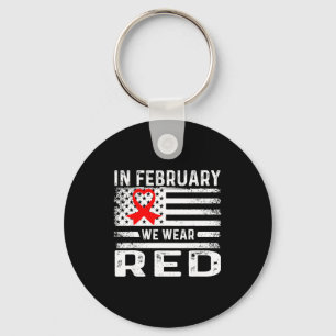 Go Red - American Heart Disease Awareness In Febru Keychain