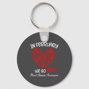 Go Red - American Heart Month Awareness In Februar Keychain