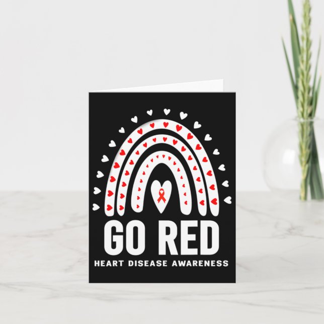 Go Red Day - Go Red Heart Disease Month  Card (Front)