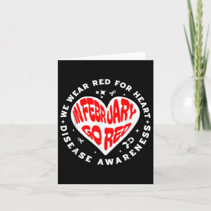 Go Red - February American Heart Health Month Awar Card