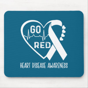 Go Red - February American Heart Health Month Awar Mouse Pad