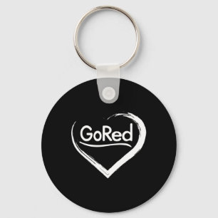 Go Red For Heart Disease Awareness 2 Keychain