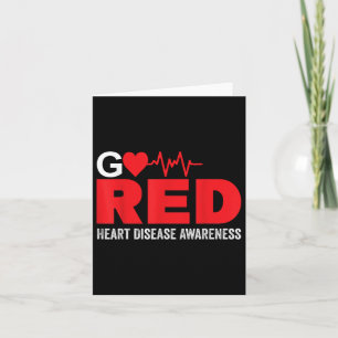 Go Red For Heart Disease Awareness Month February Card