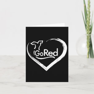 Go Red For Heart Disease Awareness Shirt  Card