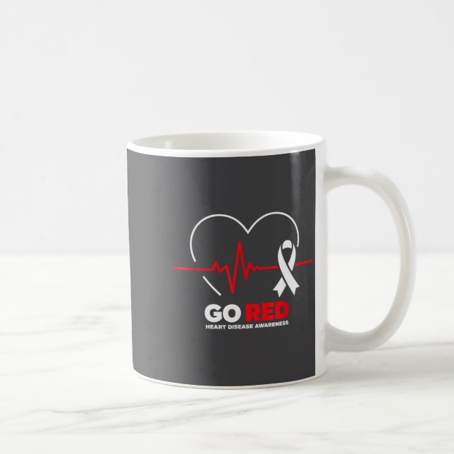 Go Red For Women American Chd Heart Disease Month  Coffee Mug (Right)