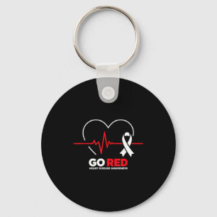 Go Red For Women American Chd Heart Disease Month Keychain