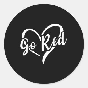 Go Red For Women American Heart Disease Month Awar Classic Round Sticker