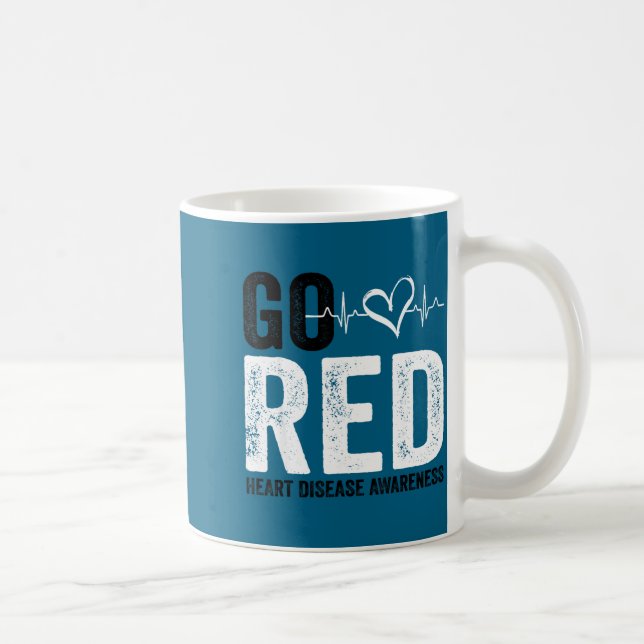 Go Red For Women American Heart Disease Month Awar Coffee Mug (Right)