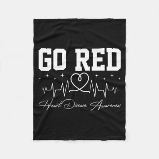 Go Red For Women American Heart Disease Month Awar Fleece Blanket