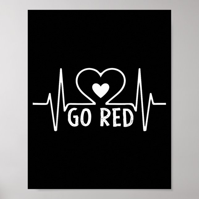 Go Red For Women American Heart Disease Month Awar Poster (Front)