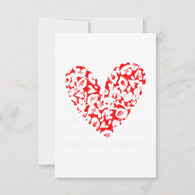 Go Red For Women Heart Disease Awareness Card (Front)