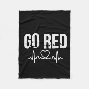Go Red For Women, Heart Health Disease Awareness C Fleece Blanket