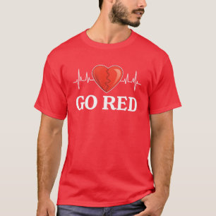 Go Red For Womens Heart Disease Awareness Month He T-Shirt