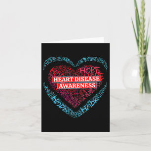 Go Red Heart Disease Awareness For Men Women  Card