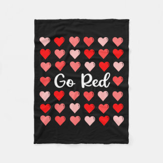 Go Red Heart Disease Awareness Month February  Fleece Blanket